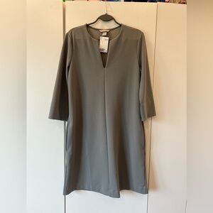 H & m olive dress knee length size small